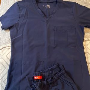 Navy blue scrub set